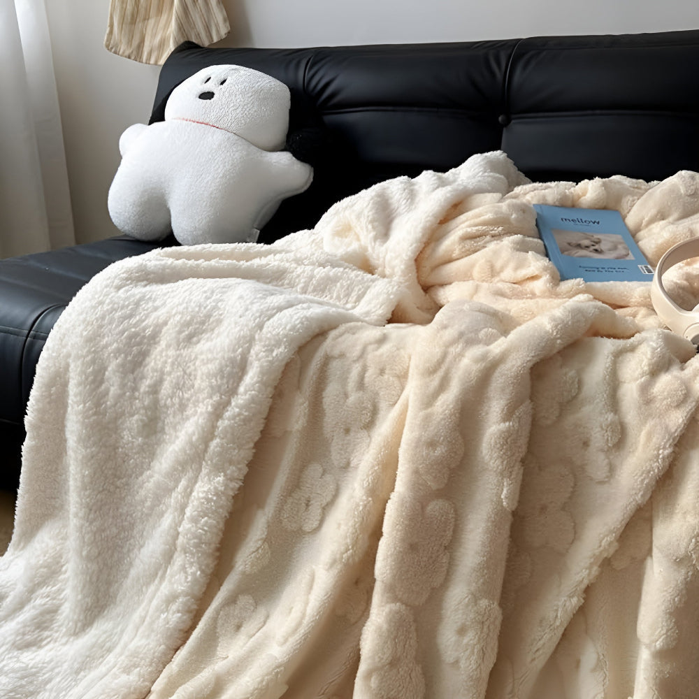 Cloud Flower Snuggle Blanket — product in use