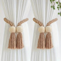 Wooden Bead Tassel Curtain Tie Back | 2Pcs Set — main product photo