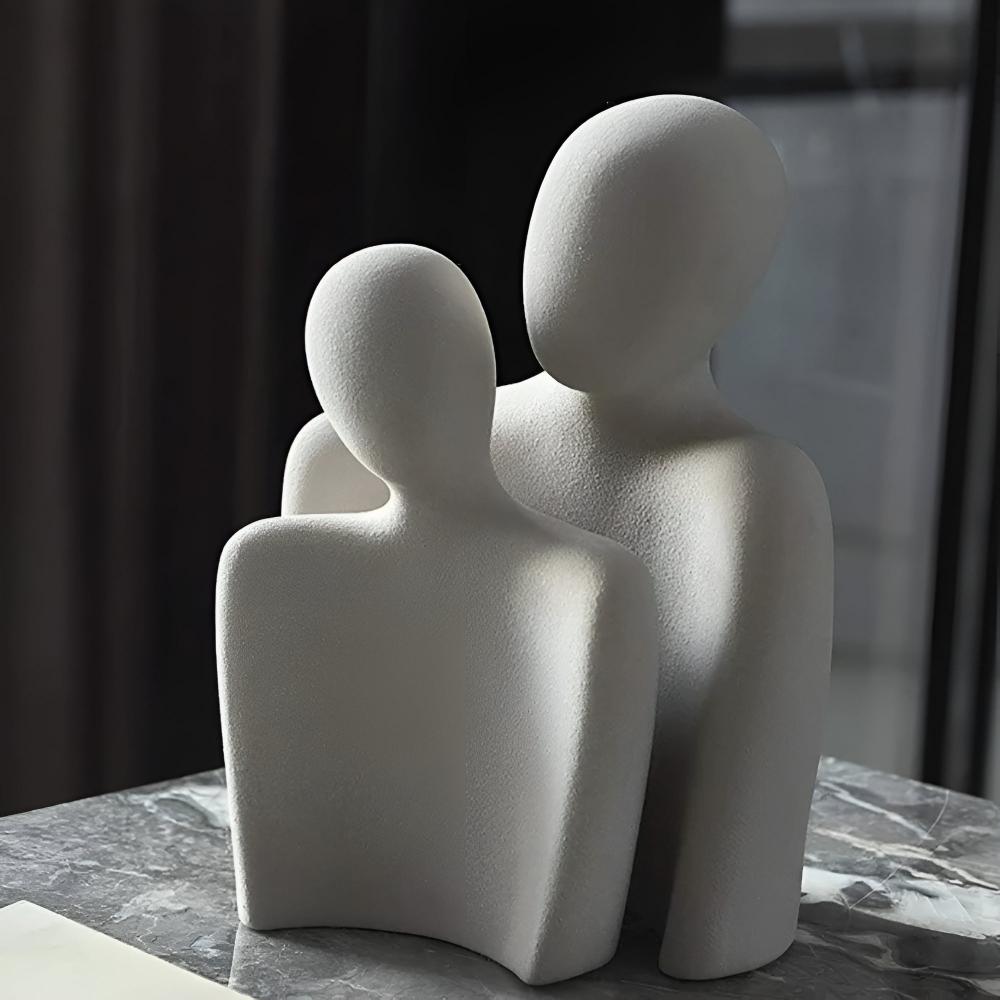 Romantic Couple Ceramic Sculpture — product detail view
