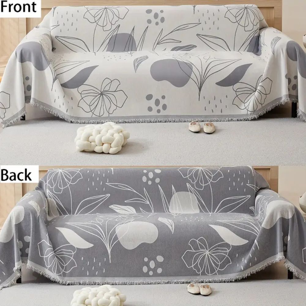 Floral Essence Chenille Sofa Wrap — product detail view