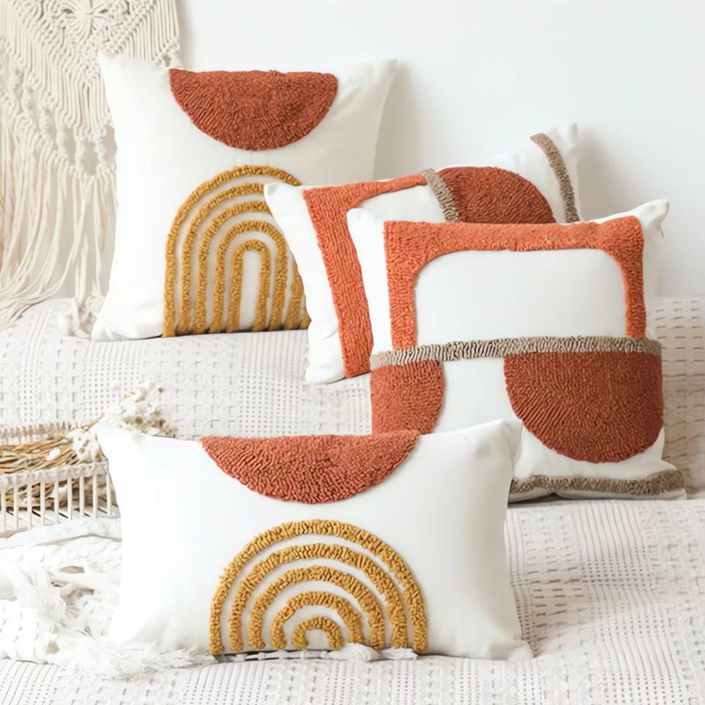 Eden Geometric Embroidery Cushion Cover — main product photo