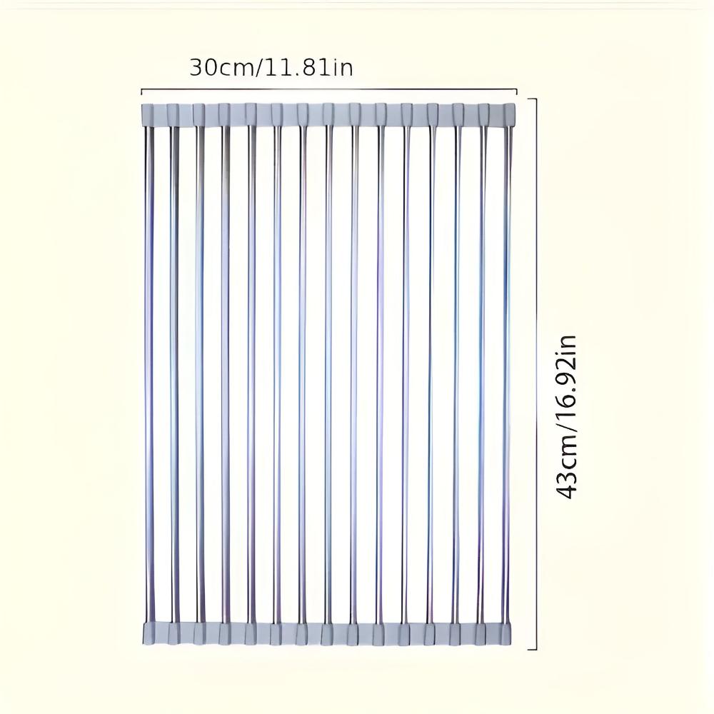 Stainless Steel Dish Drying Rolling Rack — product detail view