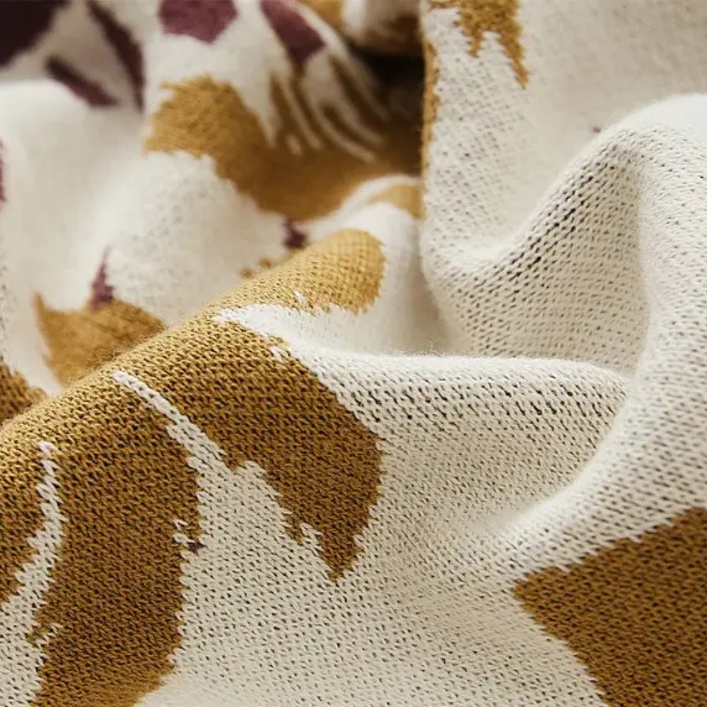 Azura Boho Geometric Knit Blanket — product close-up