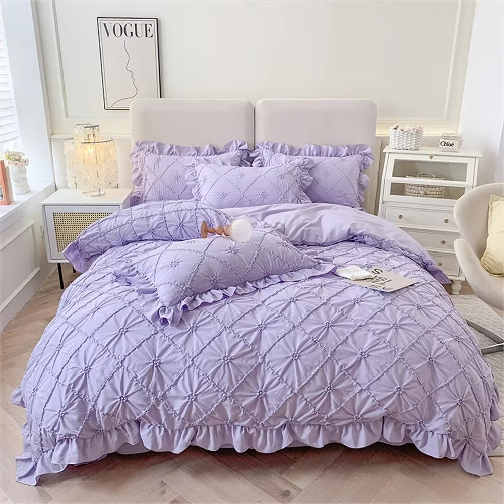 Belle Cotton Plush Ruffle Bedding | 4pcs Set — additional view