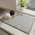 Mandala Kitchen Dish Drying Mat — alternate angle view