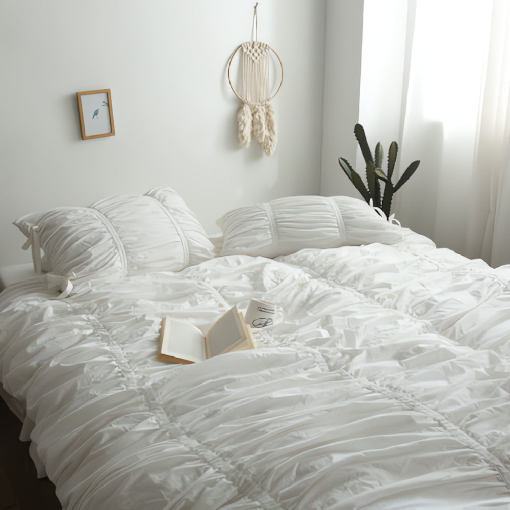 Princess Amara Ruffled Lace Bedding | 4pcs Set — alternate angle view