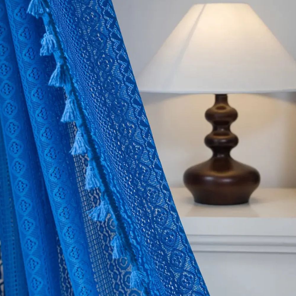 Luminé Crochet Tassel Curtain — lifestyle shot