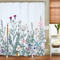 Pastoral Style Plants Waterproof Shower Curtain — main product photo