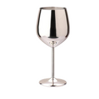 Lustrous Stainless Steel Wine Glass — material texture close-up