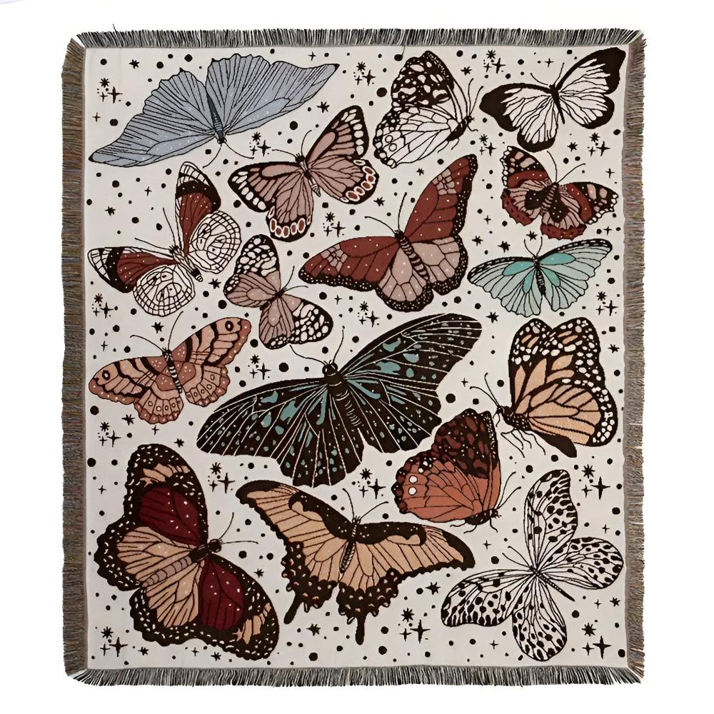 Butterfly Garden Blanket — lifestyle shot