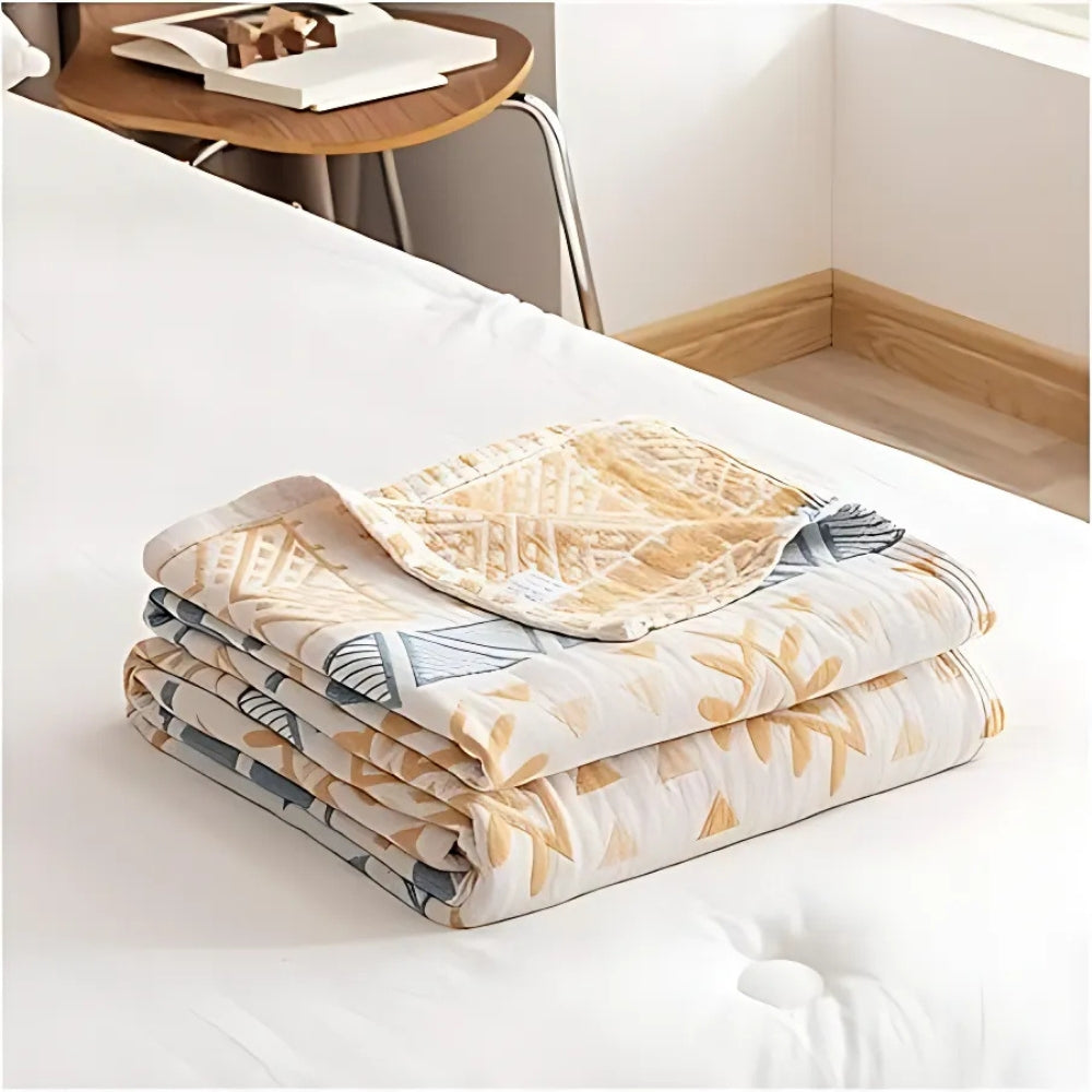 Aztec Layers Pure Cotton Blanket — alternate angle view
