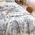 Flower Pattern Bamboo Fibre Cooling Throw — main product photo