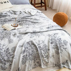 Flower Pattern Bamboo Fibre Cooling Throw — main product photo
