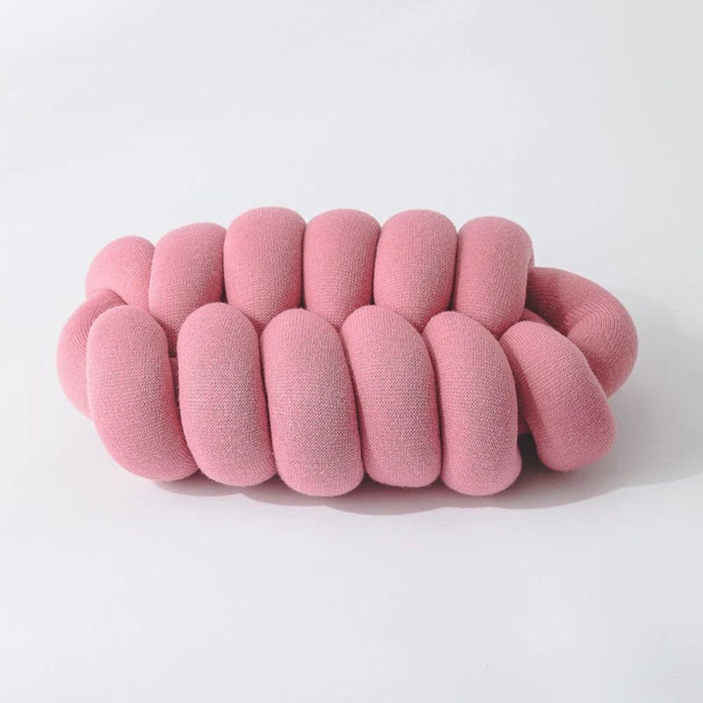 Splendid Ellipse Knotted Plush Cushion — alternate angle view