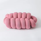 Splendid Ellipse Knotted Plush Cushion — alternate angle view