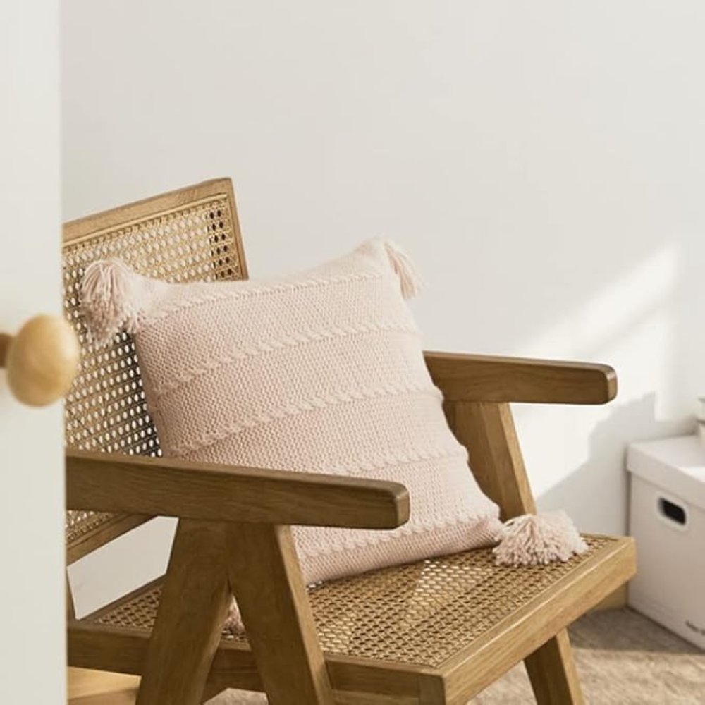 Nordic Knitted Tassel Cushion — product detail view