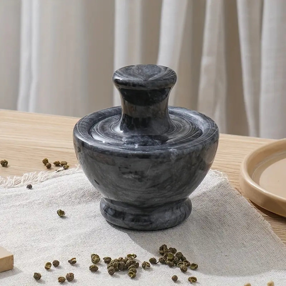 Marble Mortar & Pestel Spices Grinder — product in use