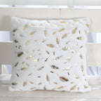 Golden Leaf Velvet Cushion Covers — size and scale reference