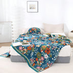 Wildflower Botanical Bliss Cotton Blanket — product detail view