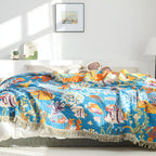 Underwater Coral Cotton Blanket — product detail view