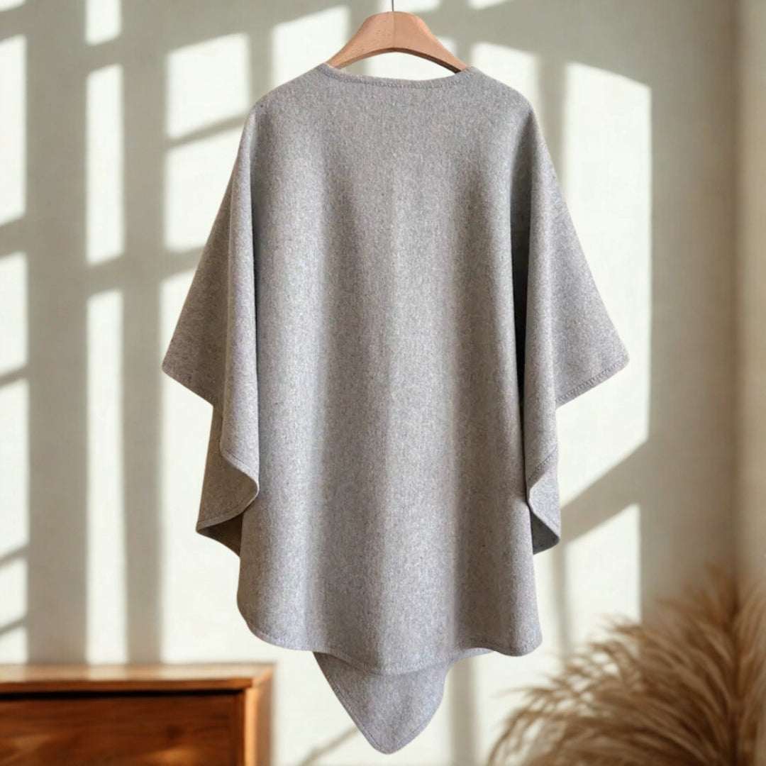Luxurious Poncho Windproof Shawl Coat — product detail view