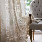 Rhombus Plaid Diamond Pattern Curtain — product detail view