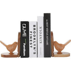 Sparrow Bird Wooden Multi-Use Bookends — size and scale reference