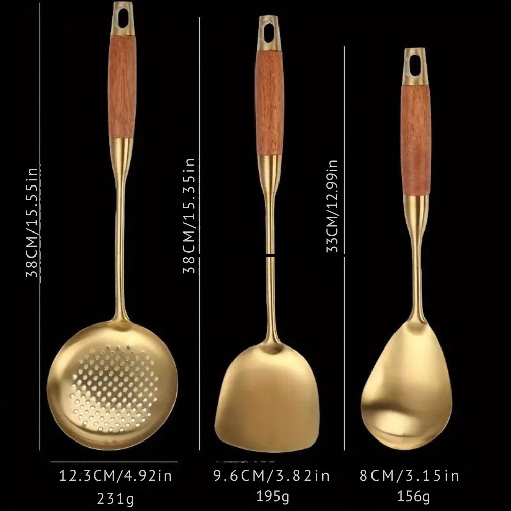 Chef's Choice Golden Kitchen Utensils — product detail view
