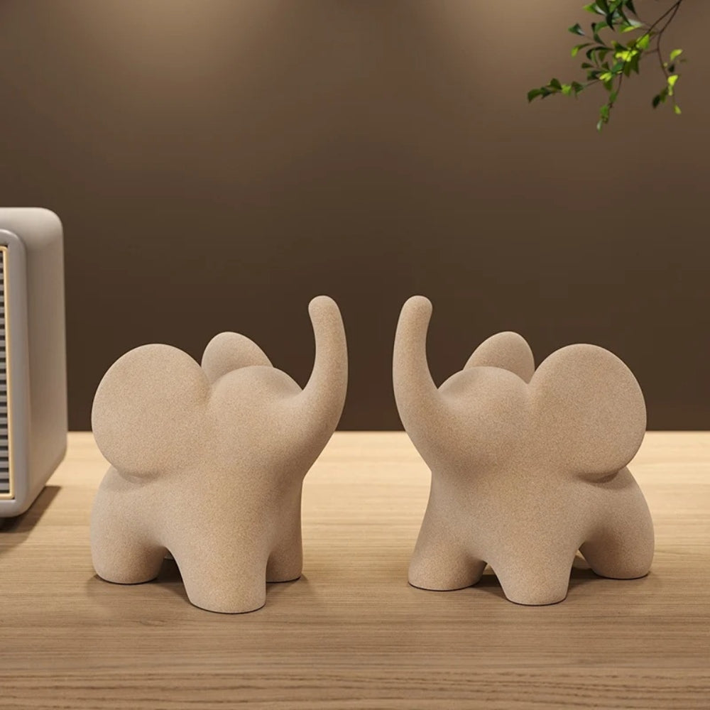 Eclectic Elephant Resin Figurines — product detail view