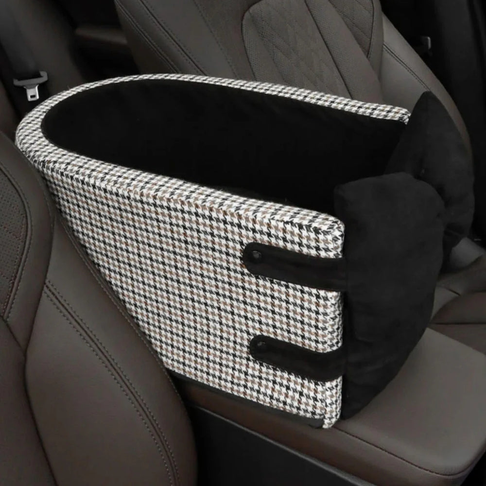 Houndstooth Travel Pet Car Seat — product detail view