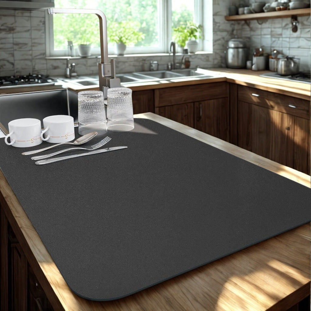 Quick Dry Kitchen Dish Mat — lifestyle shot
