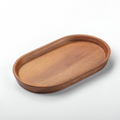 Natural Grain Wooden Serving Tray — alternate angle view