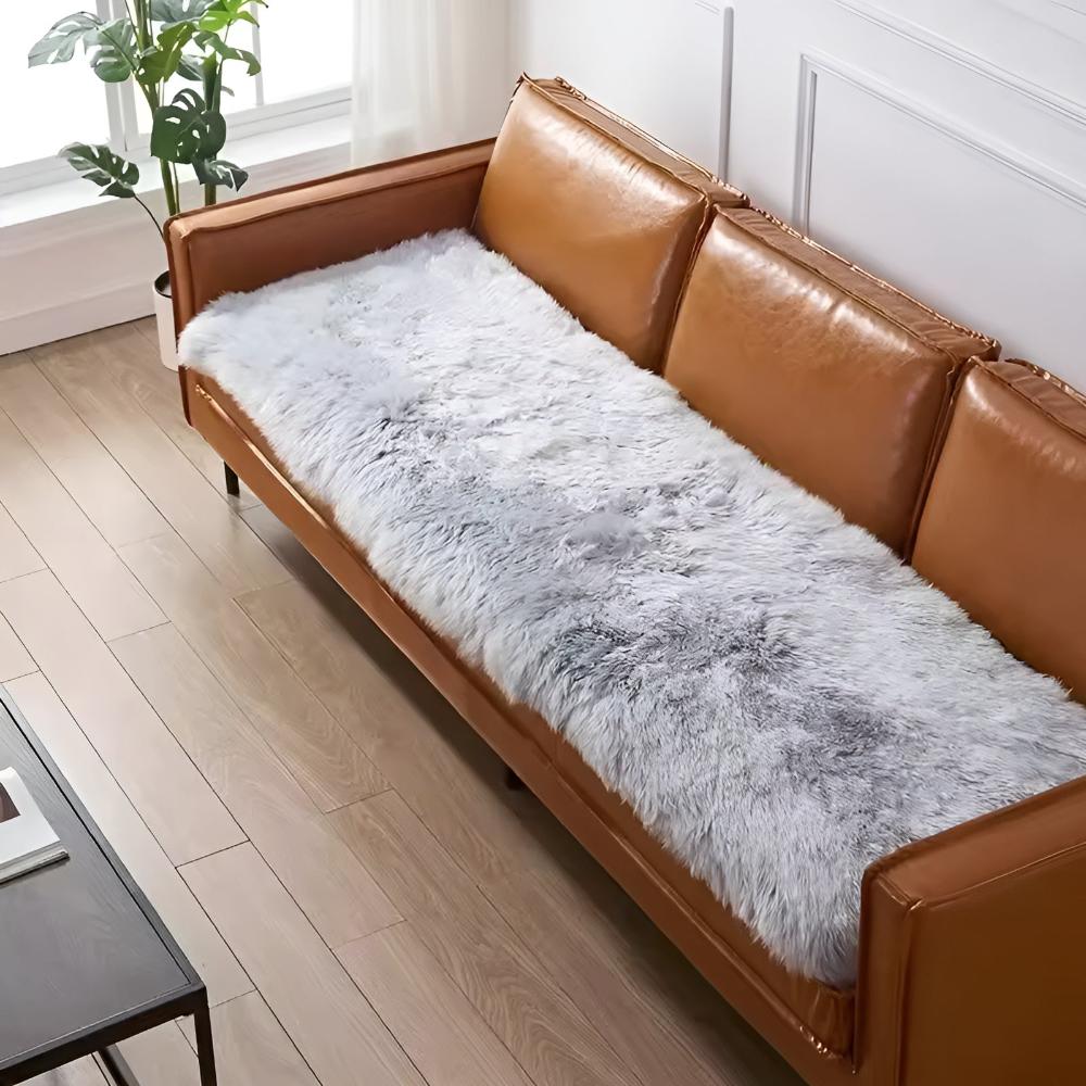 Faux Fur Plush Couch Cover — main product photo