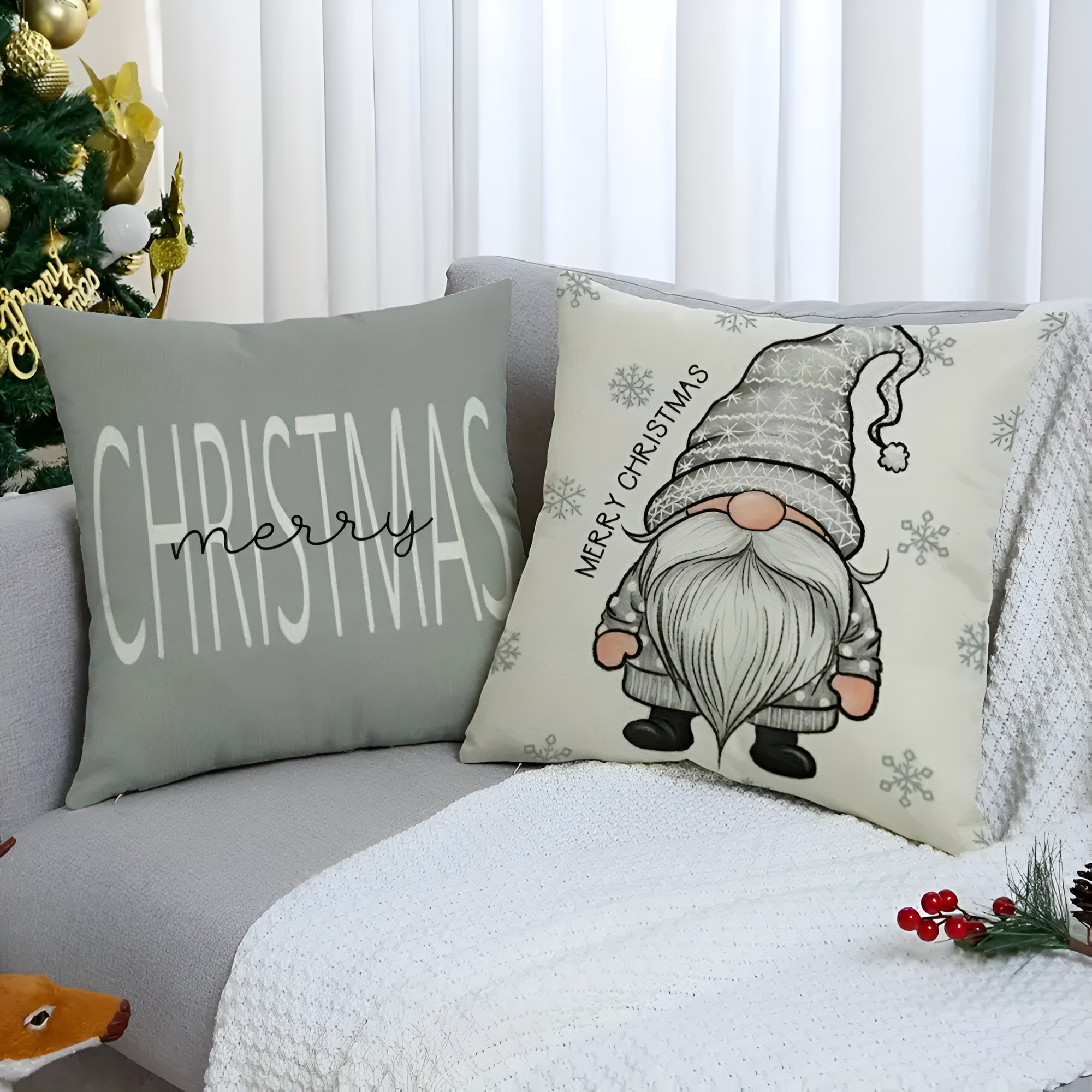 Christmas Gnome Cushion Cover | 4pcs Set — main product photo