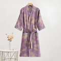Lavender Dreams Cotton Kimono Robe — main product photo