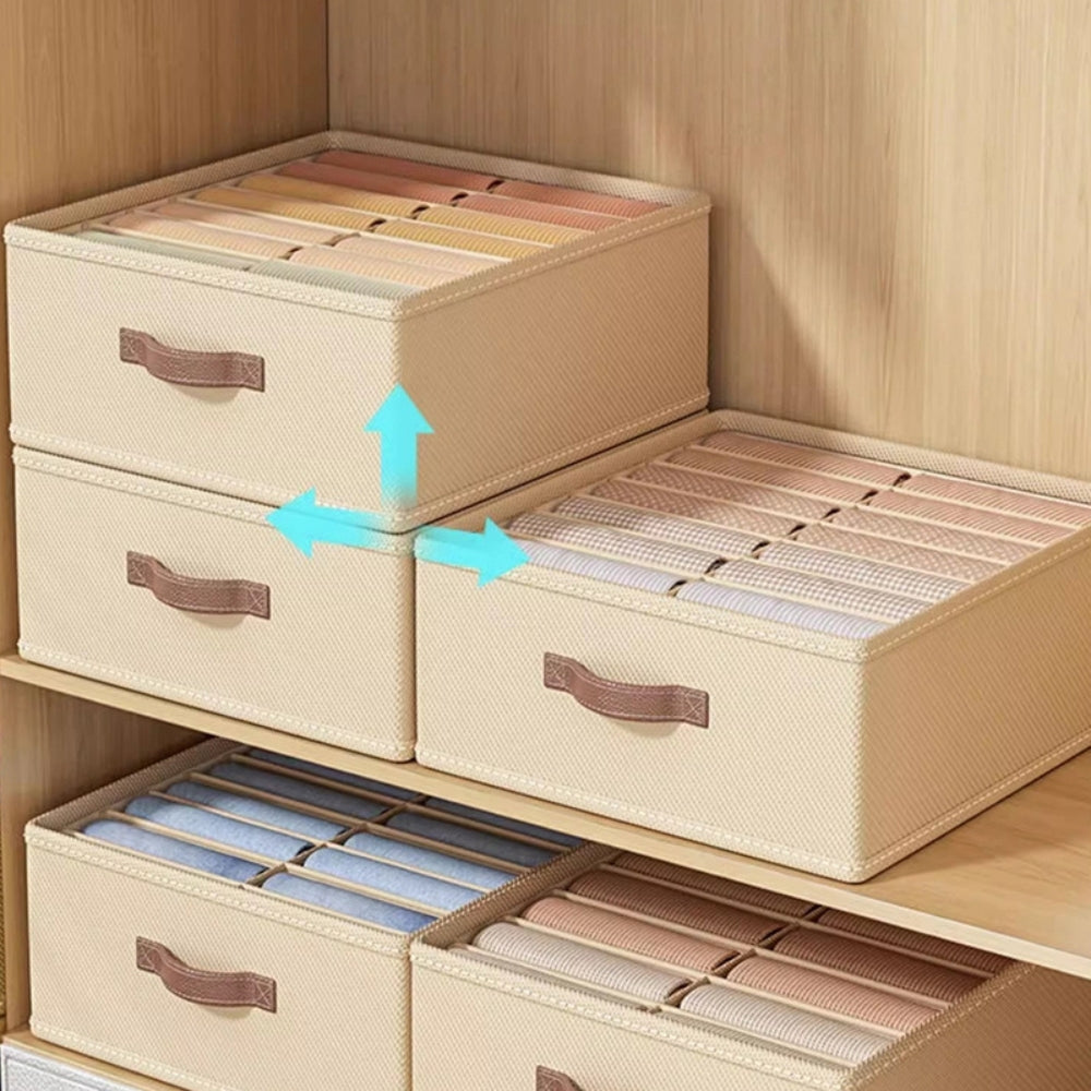 Modern Gray Linen Storage Container — product detail view
