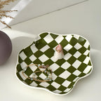 Classic Checkered Ceramic Plate — main product photo