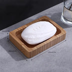 Natural Wooden Soap Dish — product in use
