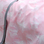 Flower Print Flax Throw — product detail view