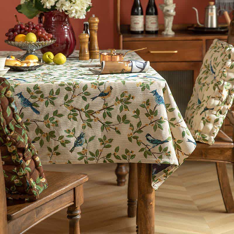 Lavish Heritage Floral & Bird Tablecloth — main product photo