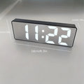 Digital LED Mirror Alarm Clock — alternate angle view