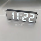 Digital LED Mirror Alarm Clock — alternate angle view