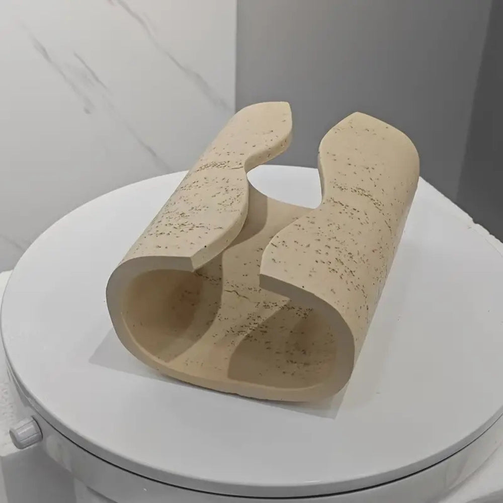Natural Sandstone Tissue Holder — product in use