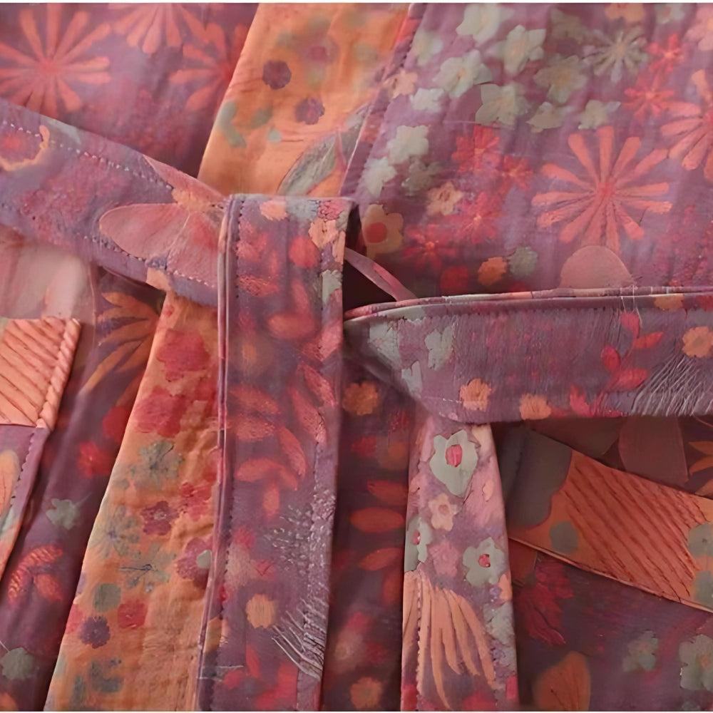 Rosebud Elegance Comfort Bathrobe — product detail view