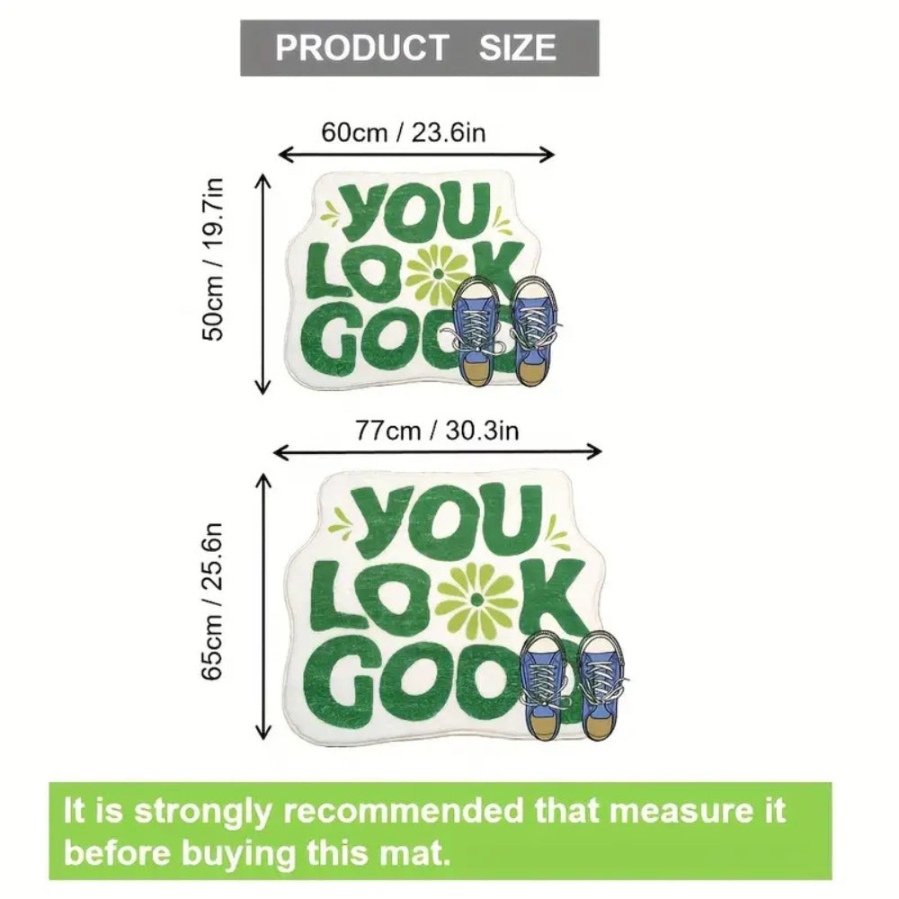 You Look Good' Bath Mat — alternate angle view