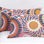 Nordic Sun Print Button Cotton Pillowcases (2pcs) — product detail view