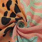 Jungle Leopard Patterned Throw Blanket — product close-up