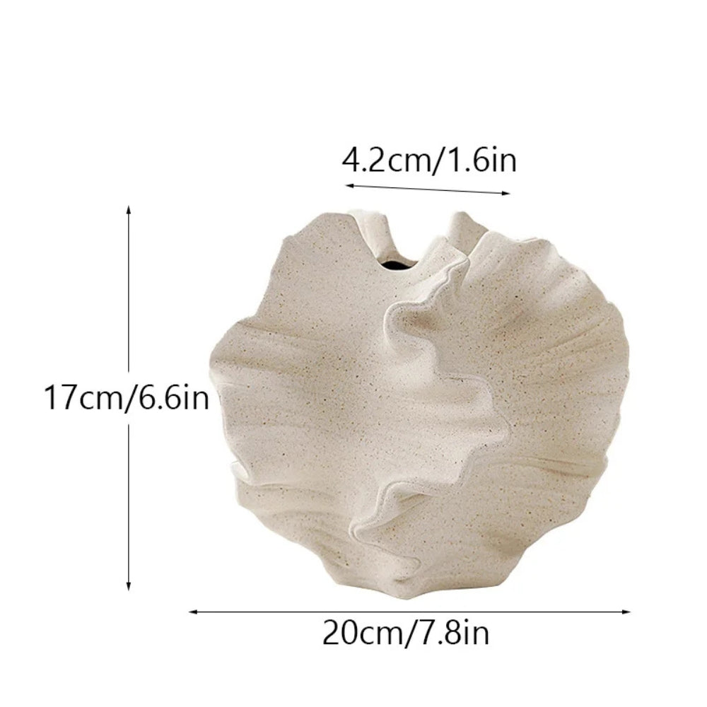 Coral Artisan Ceramic Vase — lifestyle shot