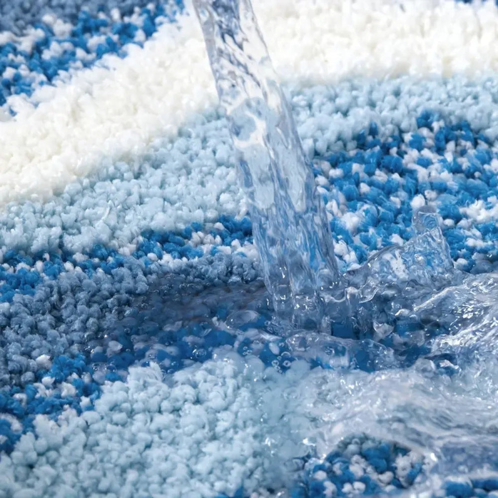Seaside Ocean Waves Non-Slip Bathroom Mat — product close-up