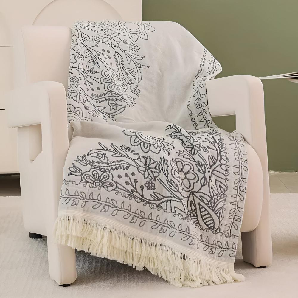 Scandi Chic Cotton Blanket — product in use
